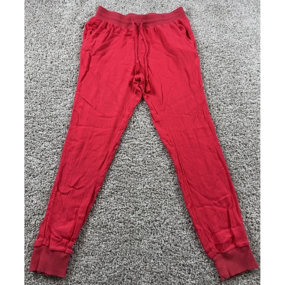 aerie Pants - Aerie Womens Gauze Viscose Pull On Jogger Pants Red XS